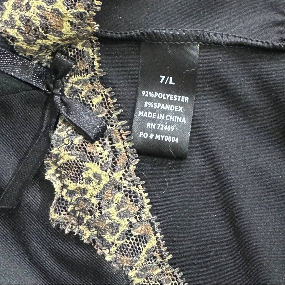 NWOT -Women’s Black Bra & Panty Set -Besima -Cheetah Print Edging -Sizes 34B & 7 - Picture 11 of 12